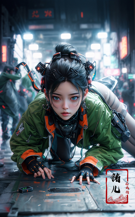 606247209521968580-1516705023-CG masterpiece, 3D Chinese girl, angelic face, techno-cool style, dressed in cyberpunk mixed with Chinese style clothing, crouch.jpg